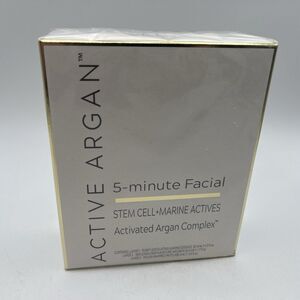 Active Argan Stem Cell Marine Actives 3 Layer 5 Minute Facial Kit Italy NEW